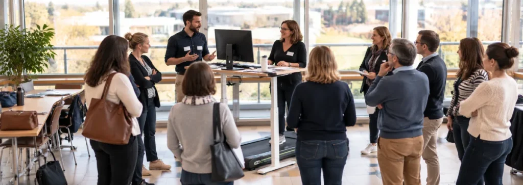 Démonstration des tapis de marche ActivUP en entreprise